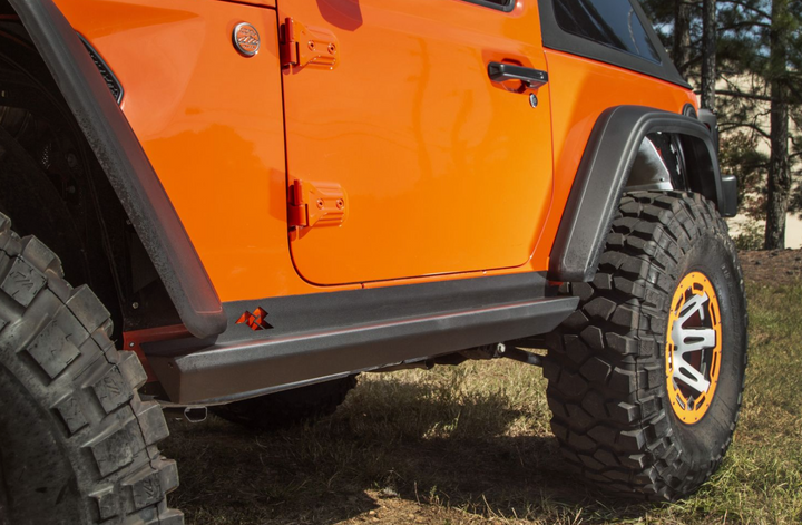 Rugged Ridge XHD Rock Sliders for 2018-25 Jeep Wrangler JL 2-Door
