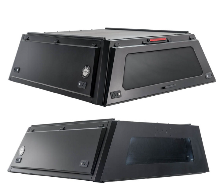 Overland Vehicle Systems Expedition - Truck Cap W/Full Wing Doors, Front and Rear Windows & 3rd Brake Light