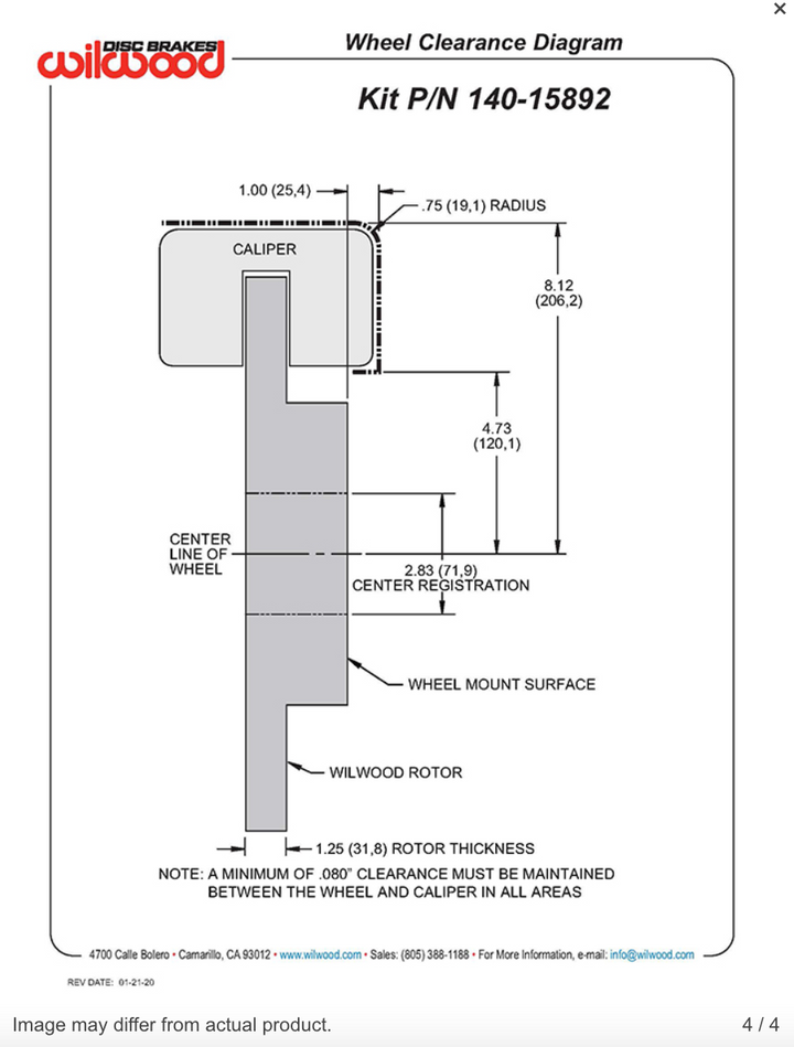 Wilwood AERO6 Big Brake Front Brake Kit