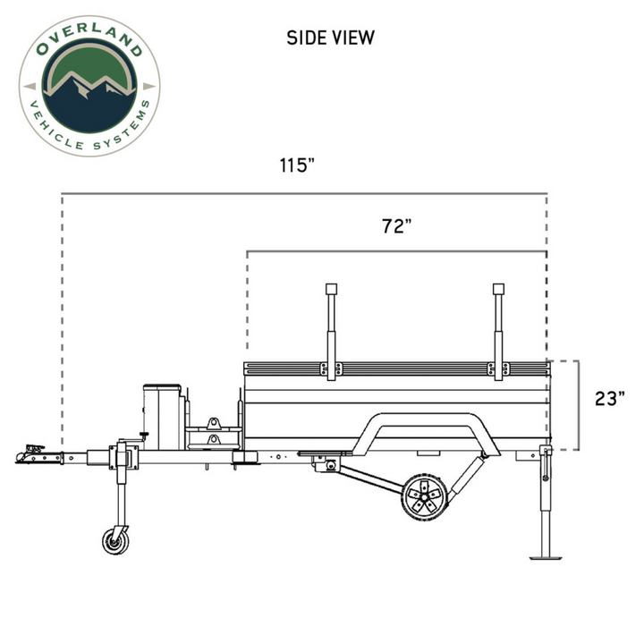 Overland Vehicle Systems Off Road Trailer Military Style With Full Articulating Suspension