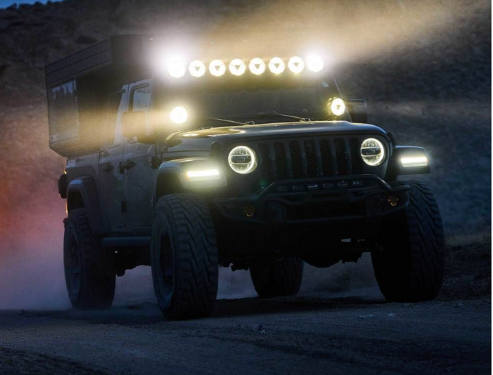 KC Hilites Gravity® Titan™ LED Light Bar Kit for Jeep Wrangler 2007-2025