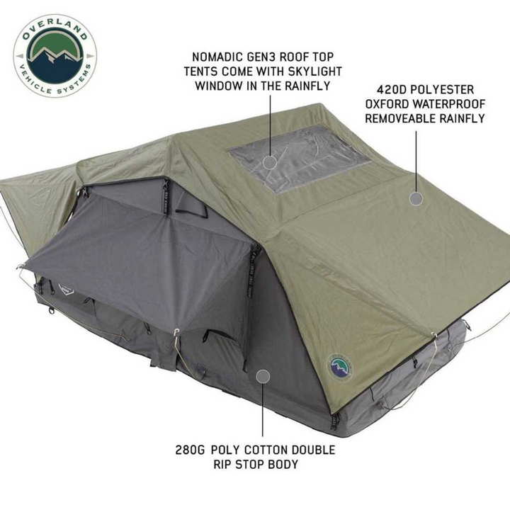 OVERLAND VEHICLE SYSTEMS Nomadic 2 Standard Roof Top Tent