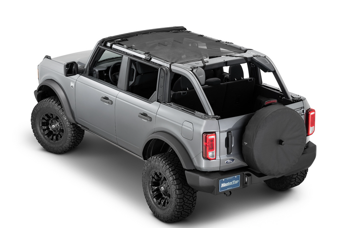 MasterTop Freedom Mesh Bimini Top Plus for 21-26 Ford Bronco 4-Door