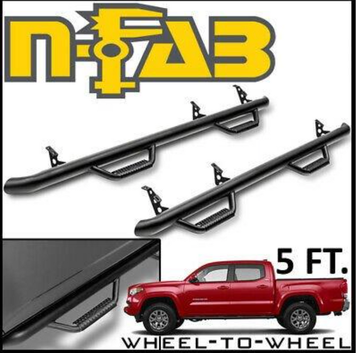 2016-2023 Toyota Tacoma | N-Fab 3 Inch Nerf Steps (Gloss Black)