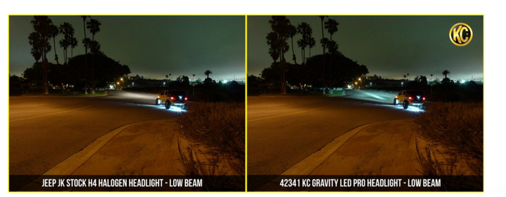 KC Hilites 7" Gravity® LED Pro DOT Headlight 07-18 Jeep Wrangler JK