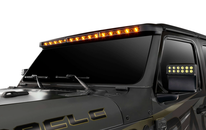 ORACLE Lighting Integrated Windshield Roof LED Light Bar System for Jeep Wrangler JL & Gladiator JT