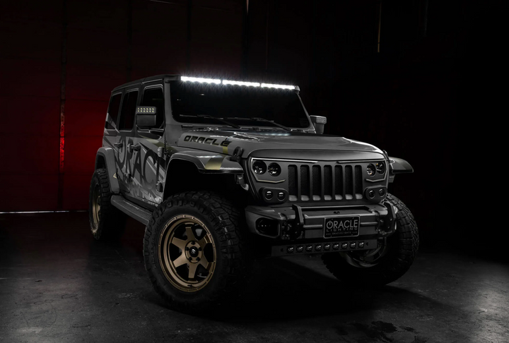ORACLE Lighting Integrated Windshield Roof LED Light Bar System for Jeep Wrangler JL & Gladiator JT