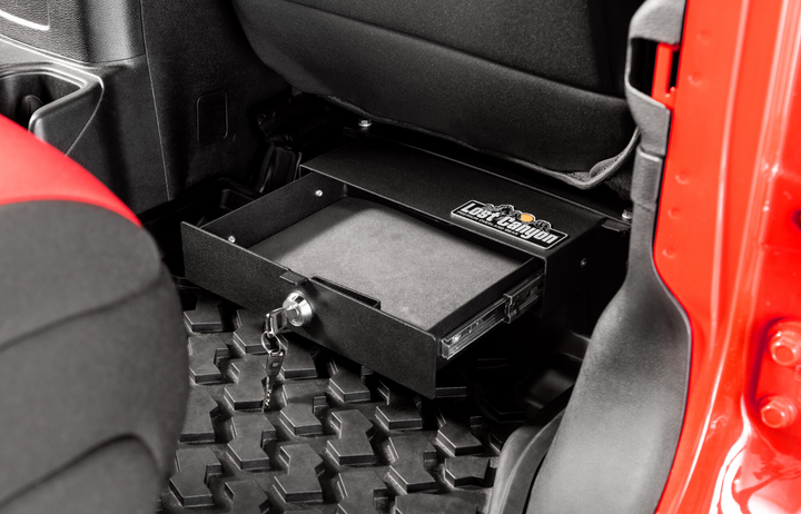 Lost Canyon Under Seat Security Box for 18-26 Jeep Wrangler JLU & Gladiator JT