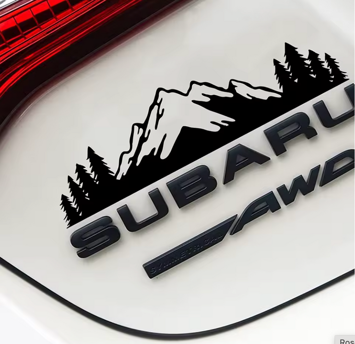 BC Offroading 7" Trees and Mountain Decal Vinyl Stickers For Subaru Forester Outback Ascent Crossstrek 2016-2023