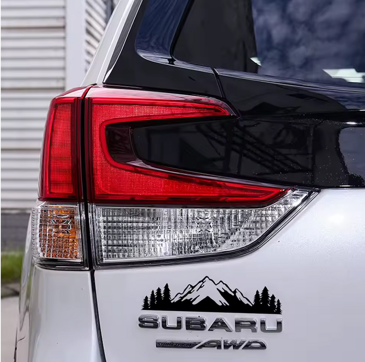 BC Offroading 7" Trees and Mountain Decal Vinyl Stickers For Subaru Forester Outback Ascent Crossstrek 2016-2023