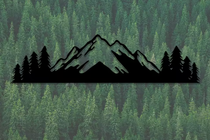 BC Offroading 7" Trees and Mountain Decal Vinyl Stickers For Subaru Forester Outback Ascent Crossstrek 2016-2023