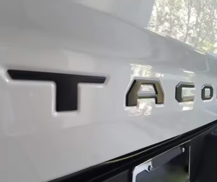 Toyota Tacoma 2016-2023 3D Raised Tailgate Insert Letters