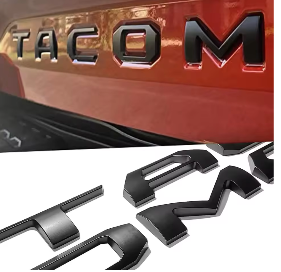 Toyota Tacoma 2016-2023 3D Raised Tailgate Insert Letters