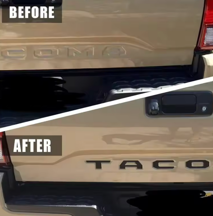 Toyota Tacoma 2016-2023 3D Raised Tailgate Insert Letters