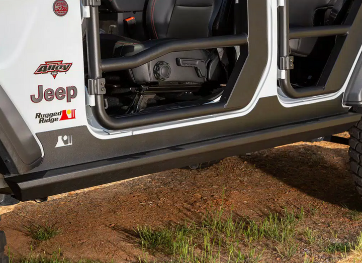 Rugged Ridge XHD Rock Sliders 2018-25 Jeep Wrangler JLU 4-Door