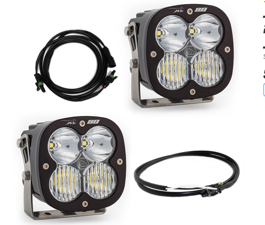 Baja Designs XL80 LED Light Kit 2018-2023 Jeep Wrangler and Gladiator
