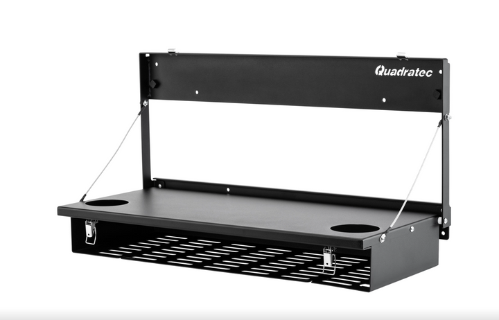 Quadratec fold-able rear Tailgate Table and Cargo Shelf for Jeep Wrangler JL 2018-2025