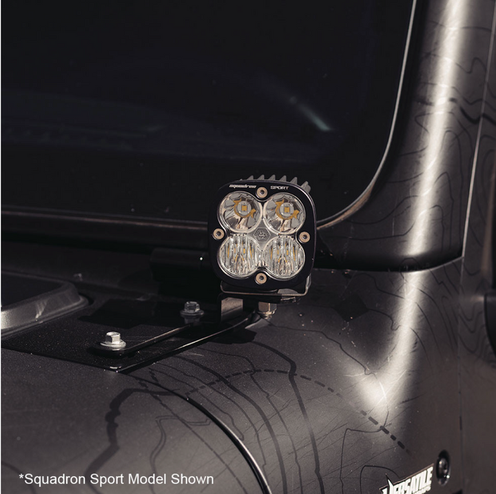 Baja Designs Jeep JL/JT Squadron Pro A-Pillar Light Kit - Jeep 2020-25 Gladiator; 2018-25 Wrangler JL