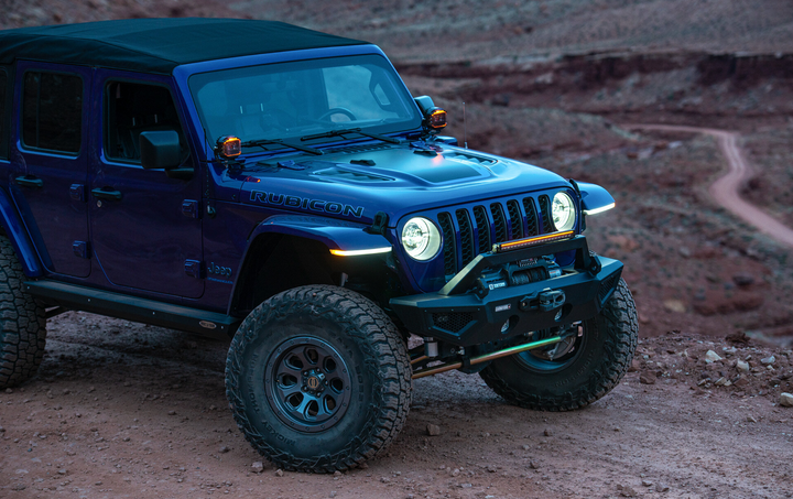 TACTIK 9" Gen 2 LED Headlights with DRL Halo and Plug & Play Wiring Harness for 18-25 Jeep Wrangler JL & Gladiator JT