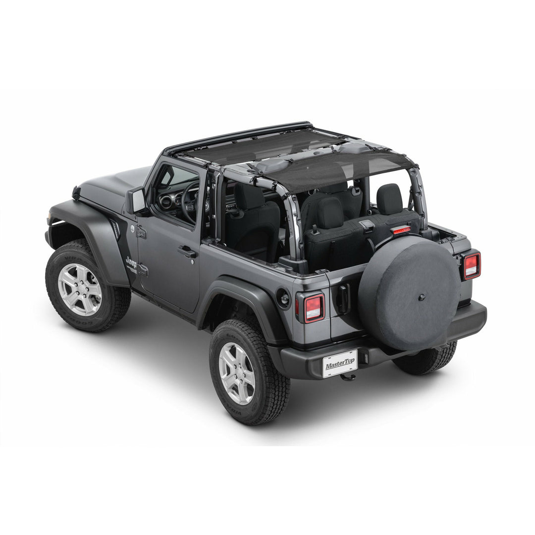 MasterTop ShadeMaker Freedom Mesh Bimini Top Plus for 2018-2025 Jeep Wrangler JL 2-Door