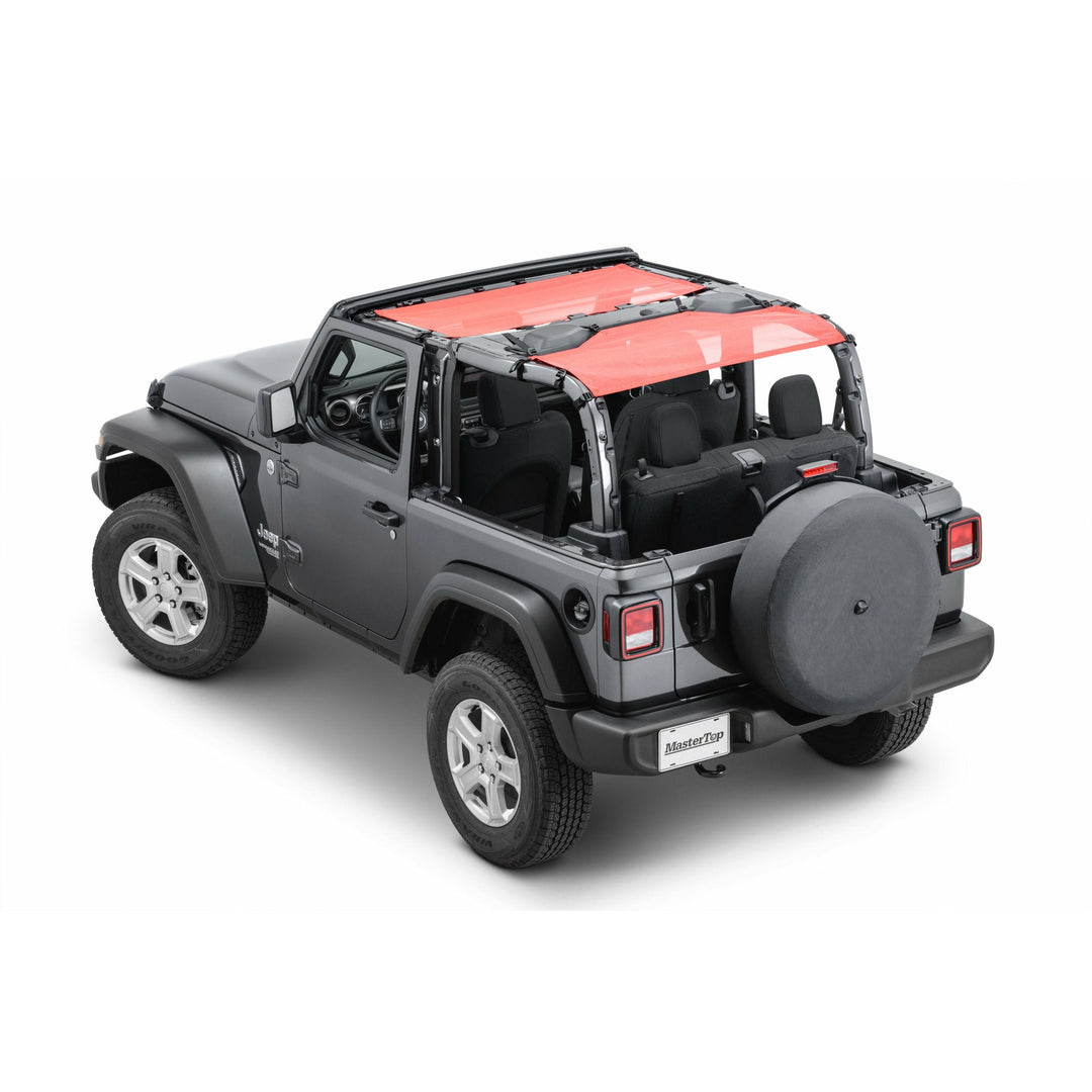 MasterTop ShadeMaker Freedom Mesh Bimini Top Plus for 2018-2025 Jeep Wrangler JL 2-Door