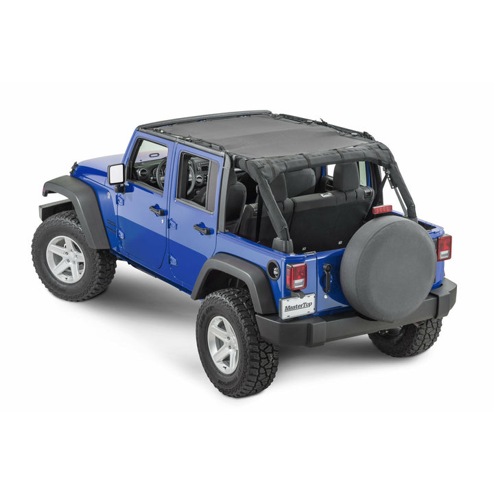 MasterTop Shademaker Mesh Bimini Top Plus for 07-18 Jeep Wrangler JK Unlimited 4 Door