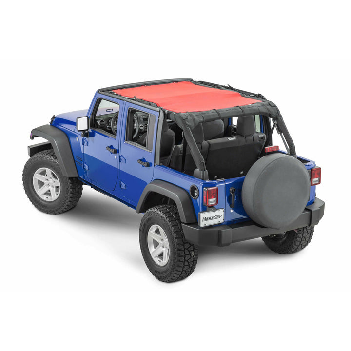MasterTop Shademaker Mesh Bimini Top Plus for 07-18 Jeep Wrangler JK Unlimited 4 Door