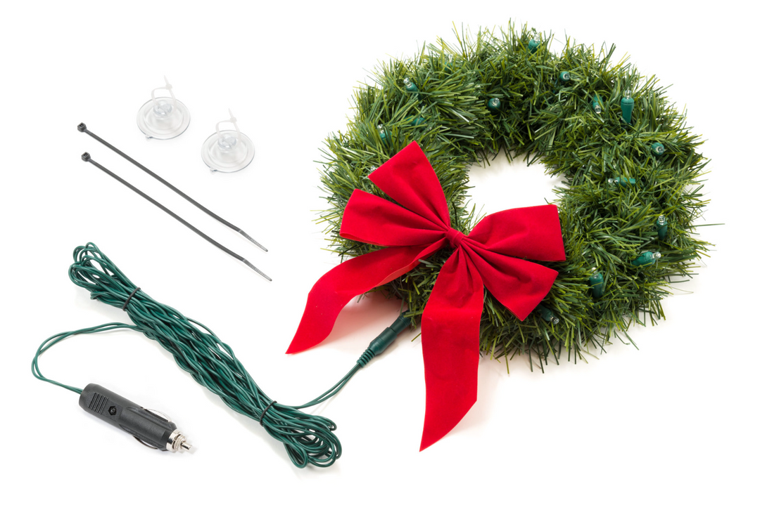 Quadratec 12-Volt LED Christmas Wreath