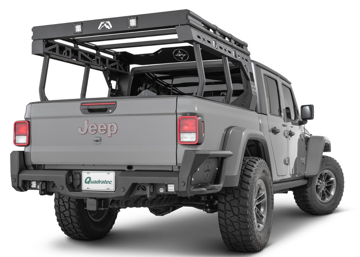 Fab Fours Overland Rack in Black Powder Coat for 20-25 Jeep Gladiator JT
