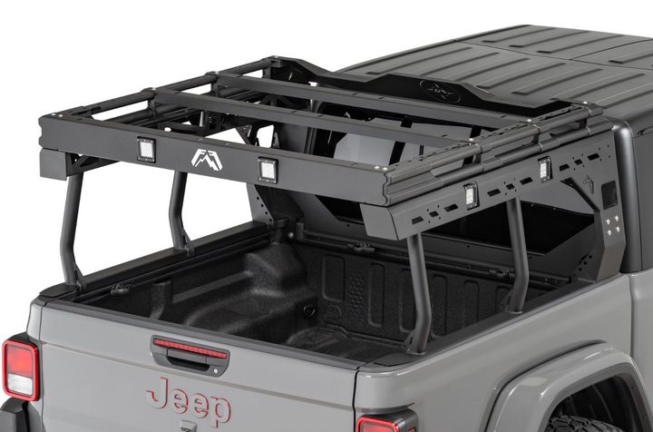 Fab Fours Overland Rack in Black Powder Coat for 20-25 Jeep Gladiator JT