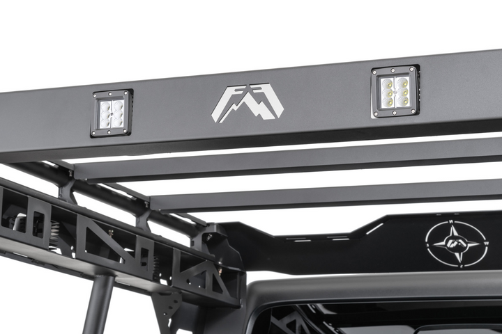 Fab Fours Overland Rack in Black Powder Coat for 20-25 Jeep Gladiator JT
