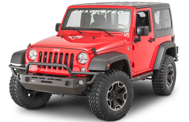 Quadratec QRC Front Winch Ready Bumper Full Width Without Winch for 07-18 Jeep Wrangler JK