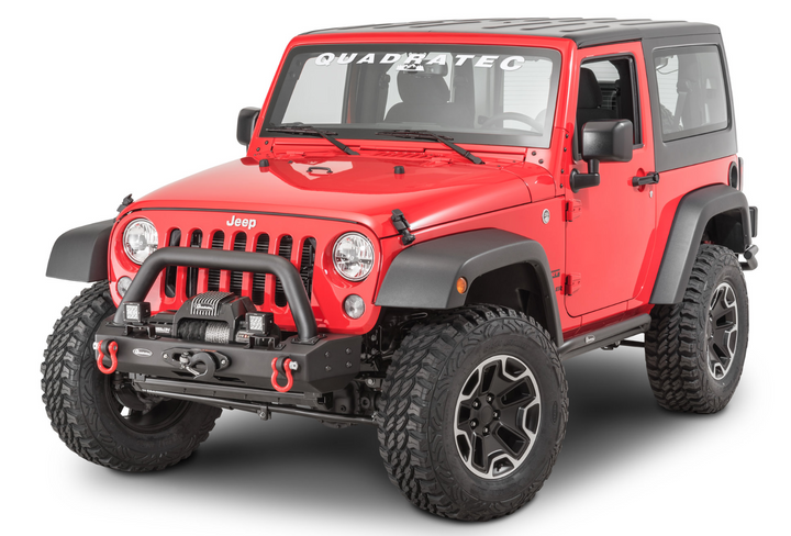 Quadratec Modular Winch Ready Front Bumper for 07-18 Jeep Wrangler JK