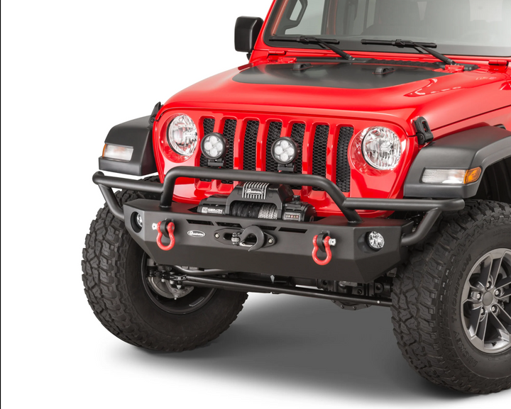 Quadratec QRC Front Winch Ready Bumper Full Width for 18-26 Jeep Wrangler JL Gladiator JT