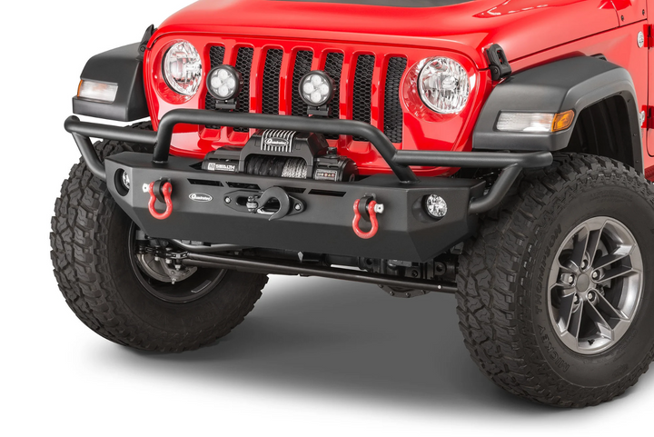 Quadratec QRC Front Winch Ready Bumper Full Width for 18-26 Jeep Wrangler JL Gladiator JT