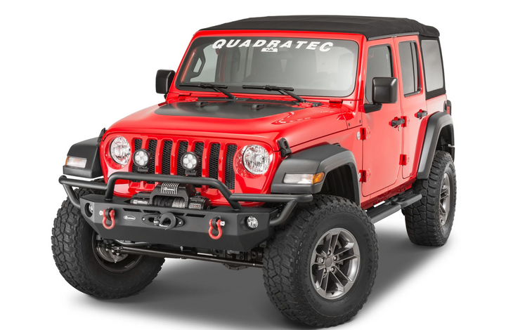 Quadratec QRC Front Winch Ready Bumper Full Width for 18-26 Jeep Wrangler JL Gladiator JT