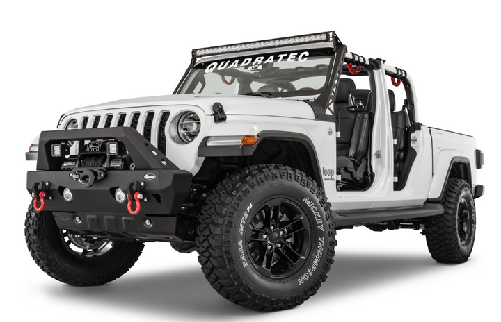 Quadratec Brute Strength™ Winch Bumper Full Width Bumper for 18-25 Jeep Wrangler JL & Gladiator JT