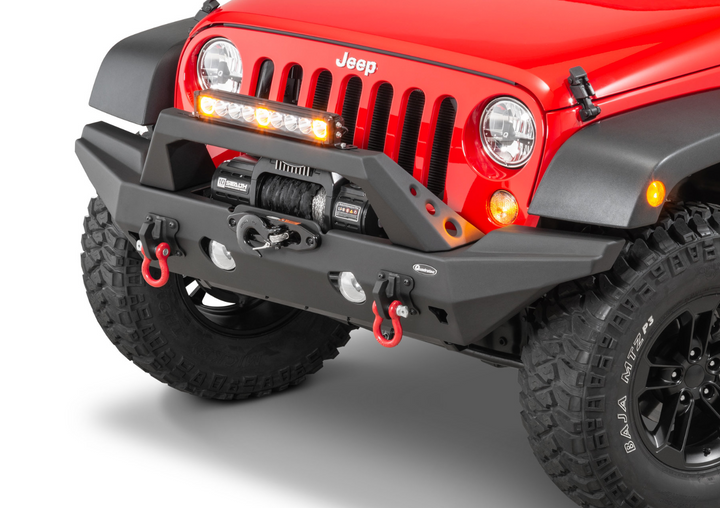 Quadratec Aluminum Brute Strength Winch Bumper for 07-18 Jeep Wrangler JK