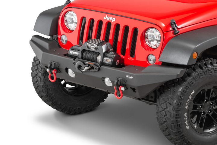 Quadratec Aluminum Brute Strength Winch Bumper for 07-18 Jeep Wrangler JK