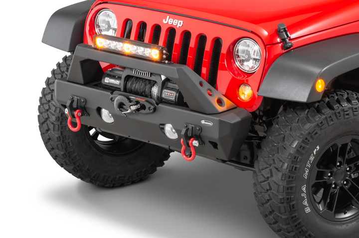 Quadratec Aluminum Brute Strength Winch Bumper for 07-18 Jeep Wrangler JK