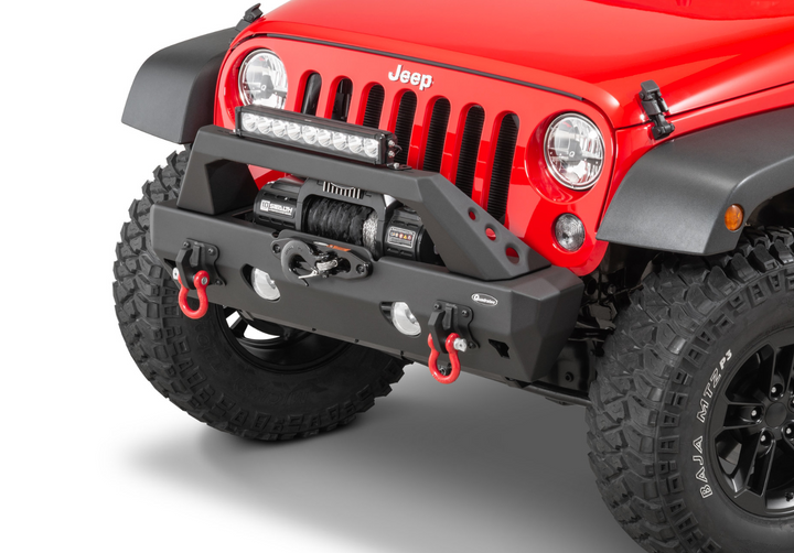 Quadratec Aluminum Brute Strength Winch Bumper for 07-18 Jeep Wrangler JK