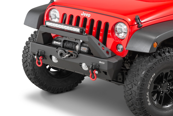 Quadratec Aluminum Brute Strength Winch Bumper for 07-18 Jeep Wrangler JK
