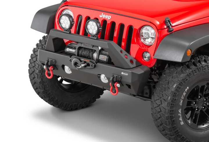 Quadratec Aluminum Brute Strength Winch Bumper for 07-18 Jeep Wrangler JK