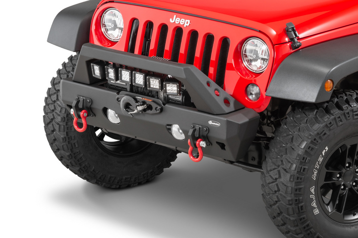 Quadratec Aluminum Brute Strength Winch Bumper for 07-18 Jeep Wrangler JK