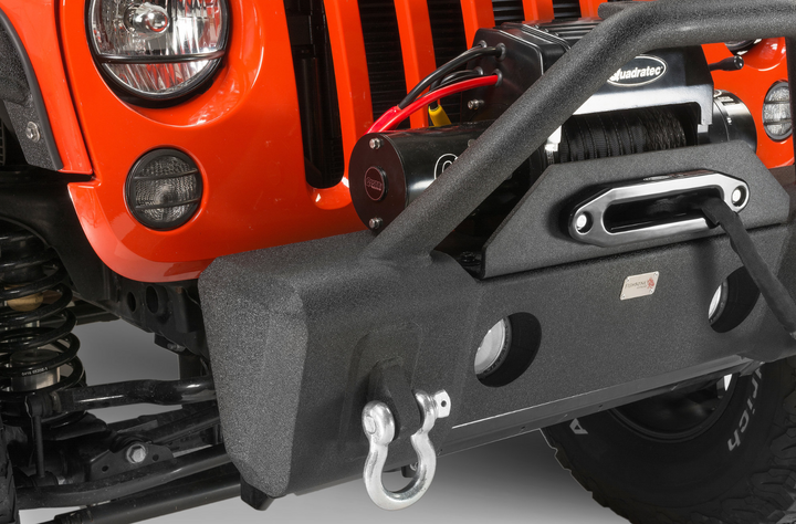 Fishbone Offroad Front Stubby Winch Bumper with Tube Guard for 07-18 Jeep Wrangler JK