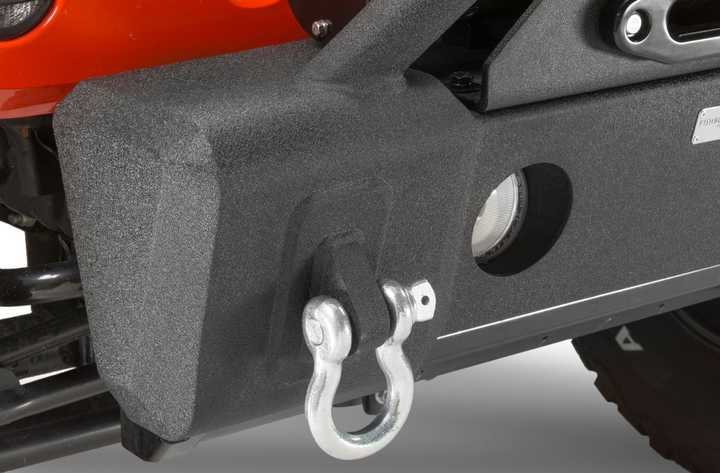 Fishbone Offroad Front Stubby Winch Bumper with Tube Guard for 07-18 Jeep Wrangler JK