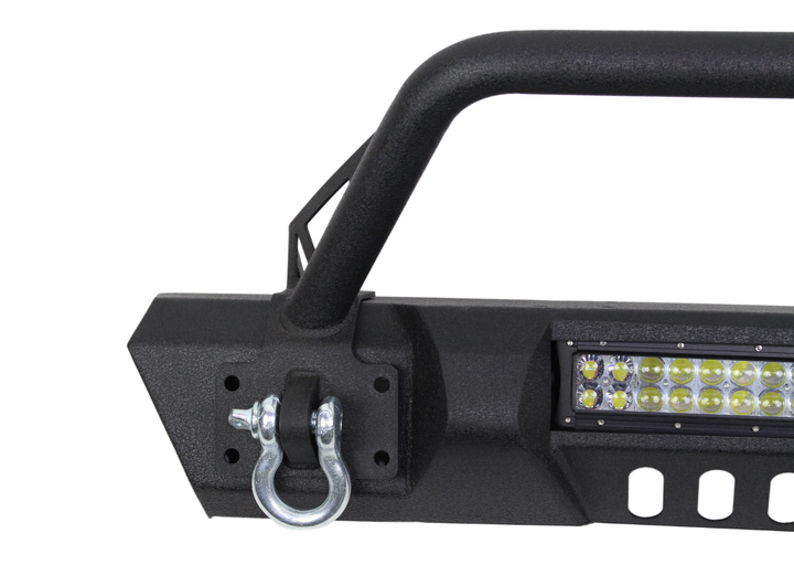 Fishbone Offroad Front Stubby Winch Bumper with Tube Guard for 07-18 Jeep Wrangler JK
