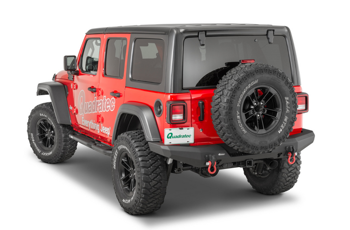 Quadratec Brute Strength Aluminum Rear Bumper for 18-25 Jeep Wrangler JL