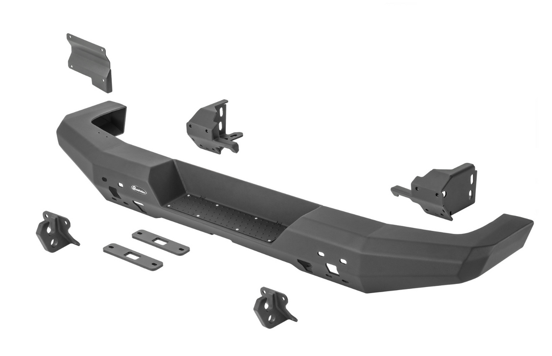 Quadratec Brute Strength Aluminum Rear Bumper for 18-25 Jeep Wrangler JL