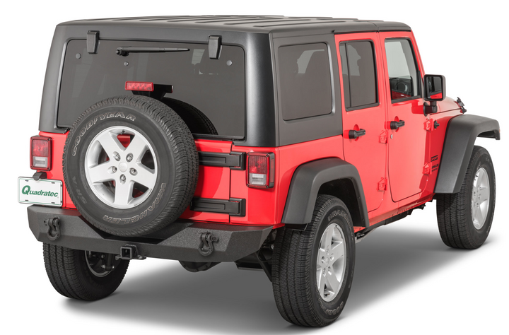 TACTIK HD Rear Bumper with 2" Receiver Hitch for 07-18 Jeep Wrangler JK